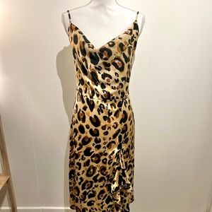 Cheetah Print Midi Dress